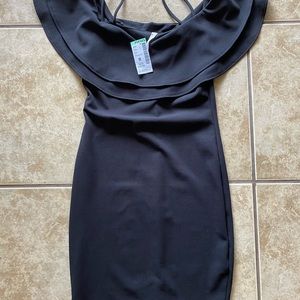Black off the shoulder dress